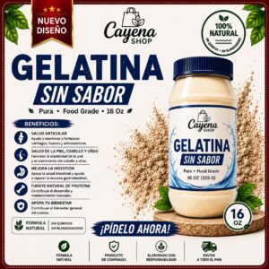 Gelatina sin sabor 16 oz (325 g)